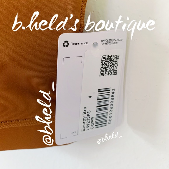 lululemon Energy Bra in Copper Brown Size 4 Brand New NWT - Picture 7 of 14